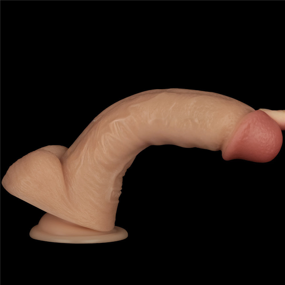 8 Inch Power Basics - Flesh 20 cm USB Rechargeable Vibrating Dong-LV111202