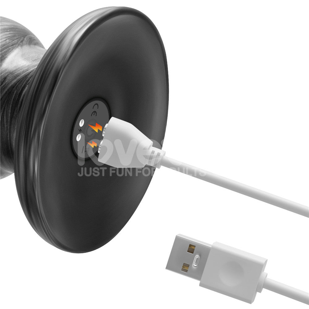 King Sized Vibrating Vibrax Slider - Grey 32.3 cm (12.5) USB Rechargeable Vibrating Dildo-LV121202