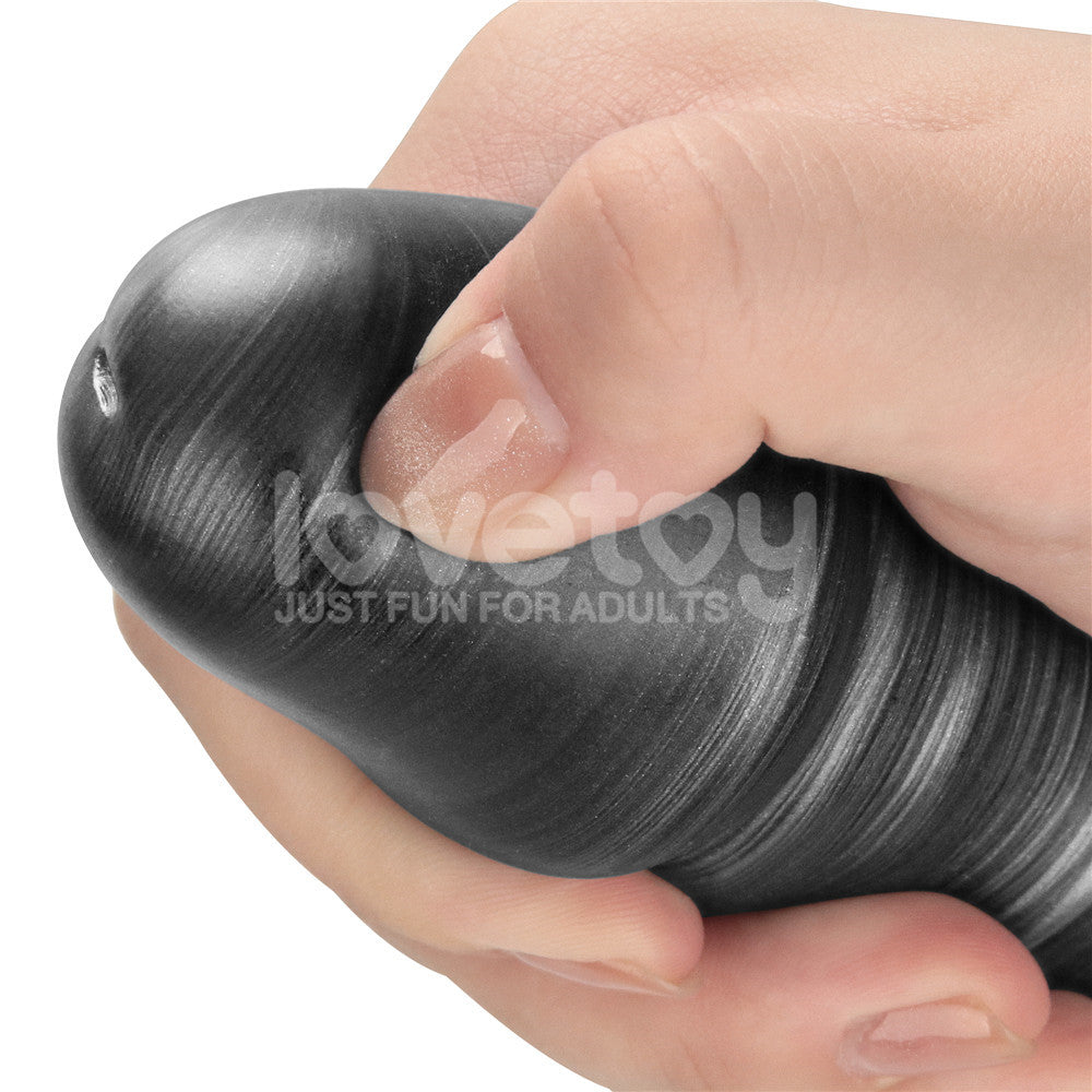 King Sized Vibrating Vibrax Slider - Grey 40.8 cm (16) USB Rechargeable Vibrating Dildo-LV121203