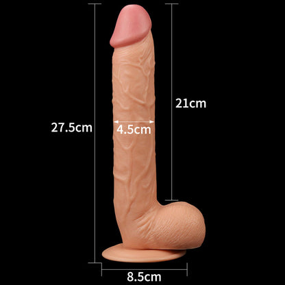 King Size 10 Realistic Dildo - Flesh 25 cm Dong