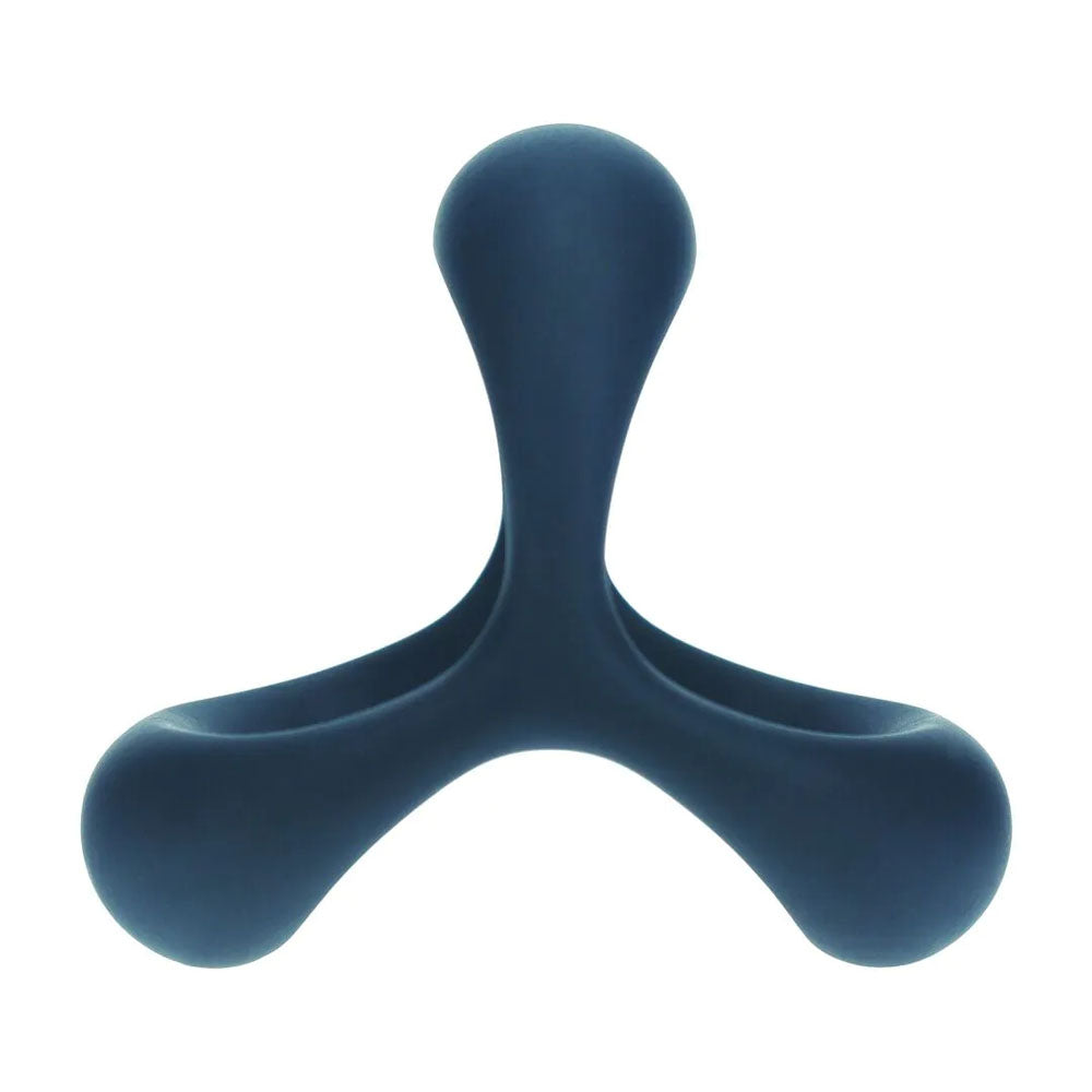 LEVELZ Tri O Ergo Silicone Cock Ring - Black - Black Cock & Balls Rings-LVL01-0033BLK
