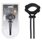 LEVELZ Wide Detachable Lasso Cock Ring - Black - Black Adjustable Cock Ring-LVL01-0054BLK