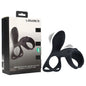 LEVELZ Vibrating Cock & Ball Ring with Shaft Loop - Black USB Rechargeable Vibrating Cock & Ball Rings-LVL03-0031BLK