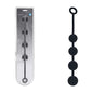 LEVELZ Round Silicone Anal Balls - L - 40mm - Black 40.5 cm Large Anal Beads-LVL04-0003BLK