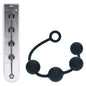 LEVELZ Round Anal Balls - XL - 50mm - Black 46.5 cm XL Anal Beads-LVL04-0004BLK