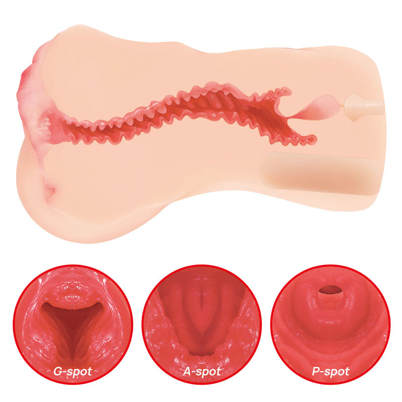 Kokos Hanna Onahole 002 - Flesh Dual Layer Vagina Stroker-M01-003-11DE