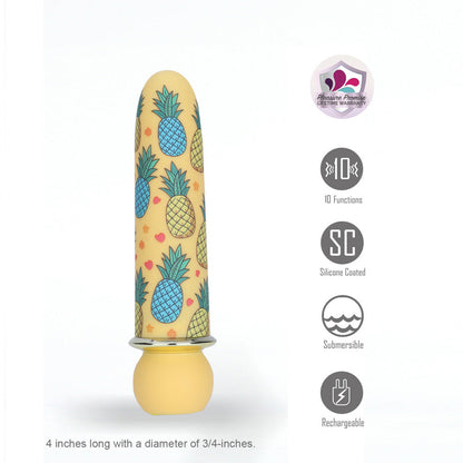 Maia KONA - Pineapple Yellow 10 cm USB Rechargeable Powerful Bullet - MA24-01-PA
