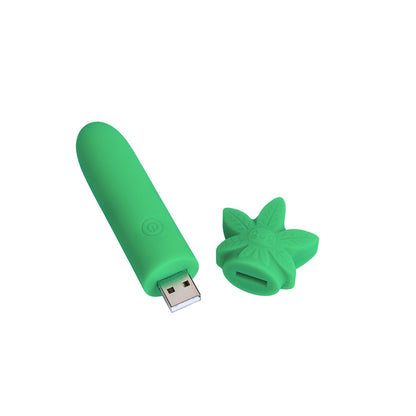Maia STONI - 420 Green 11.1 cm USB Rechargeable Bullet-MA24-09