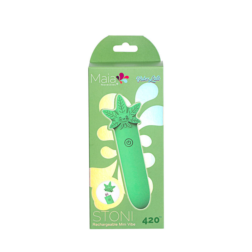 Maia STONI - 420 Green 11.1 cm USB Rechargeable Bullet-MA24-09