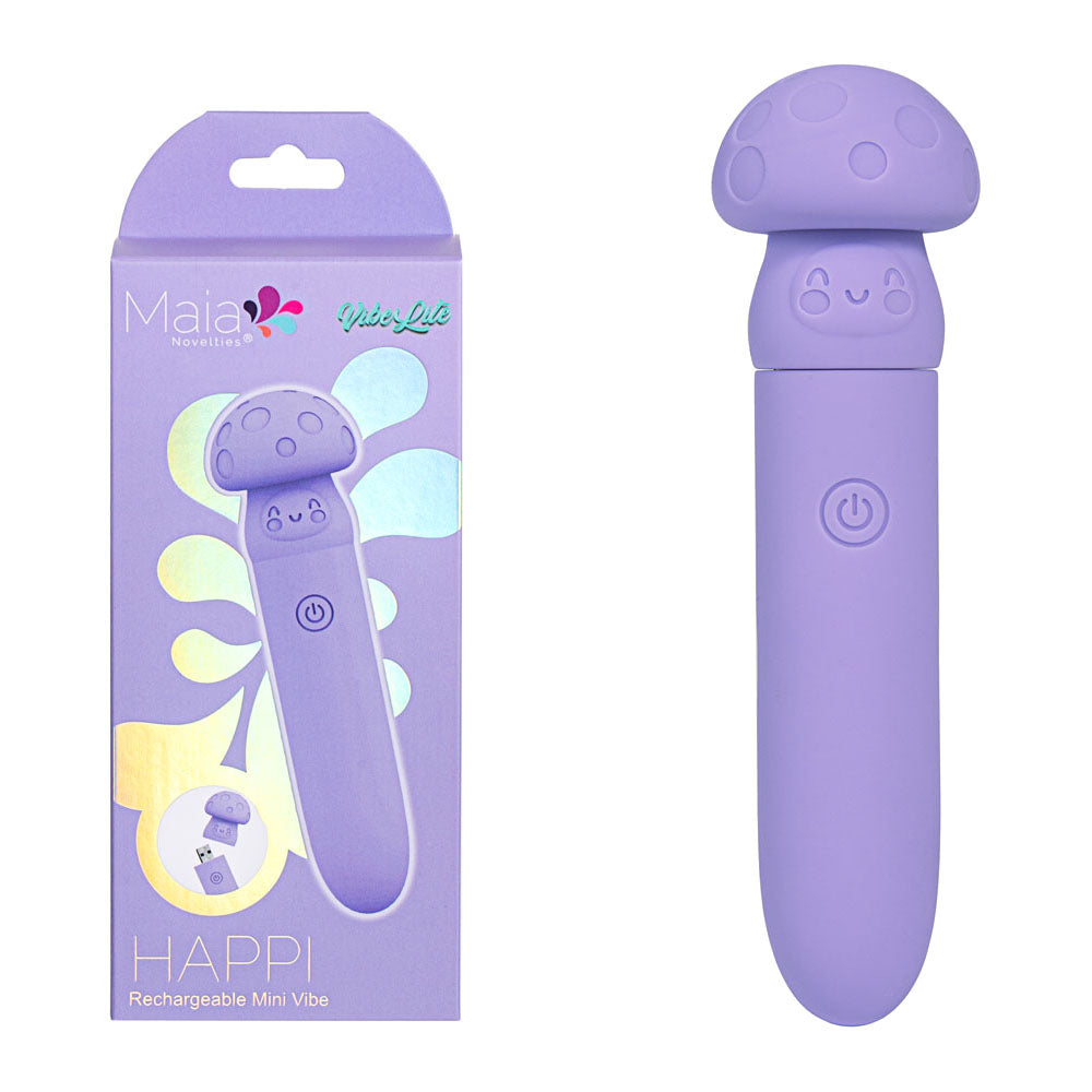 Maia HAPPI - Purple 11.1 cm USB Rechargeable Bullet-MA24-10