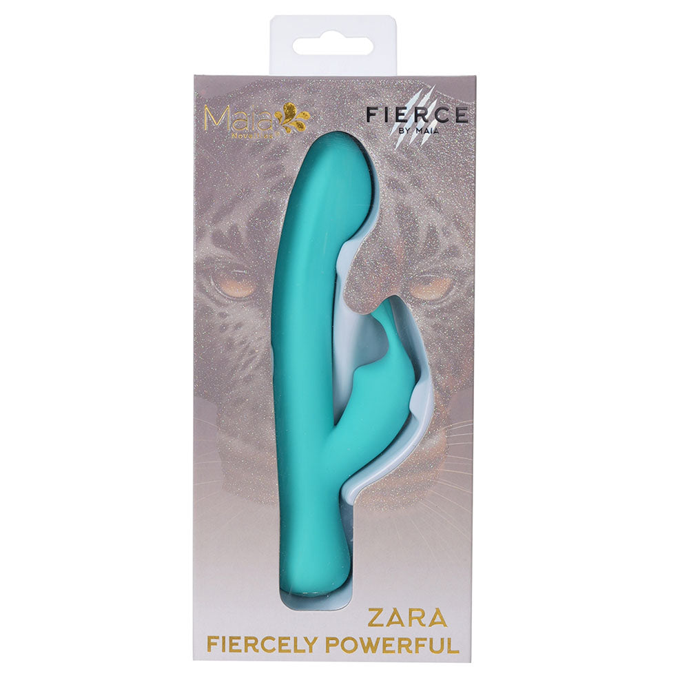 Maia ZARA - Teal - Teal 17.1 cm USB Rechargeable Rabbit Vibrator-MA24-18-TEAL