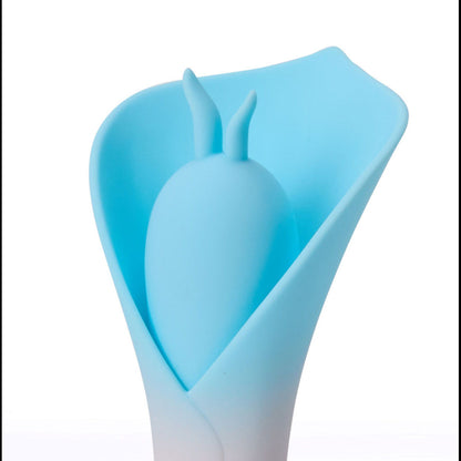 Maia MINA - Blue - Blue/Pink USB Rechargeable Fluttering Flower Stimulator-MA25-11-BLUE