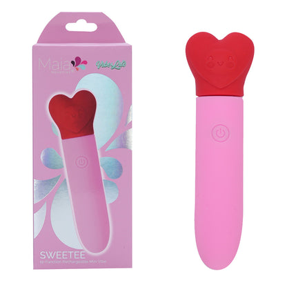 Maia SWEETEE - Pink/Red 11.1 cm USB Rechargeable Bullet - MA25-18