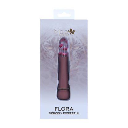 Maia FLORA - Burgundy - Burgundy 12.7 cm USB Rechargeable Powerful Bullet - MA26-01-BUR
