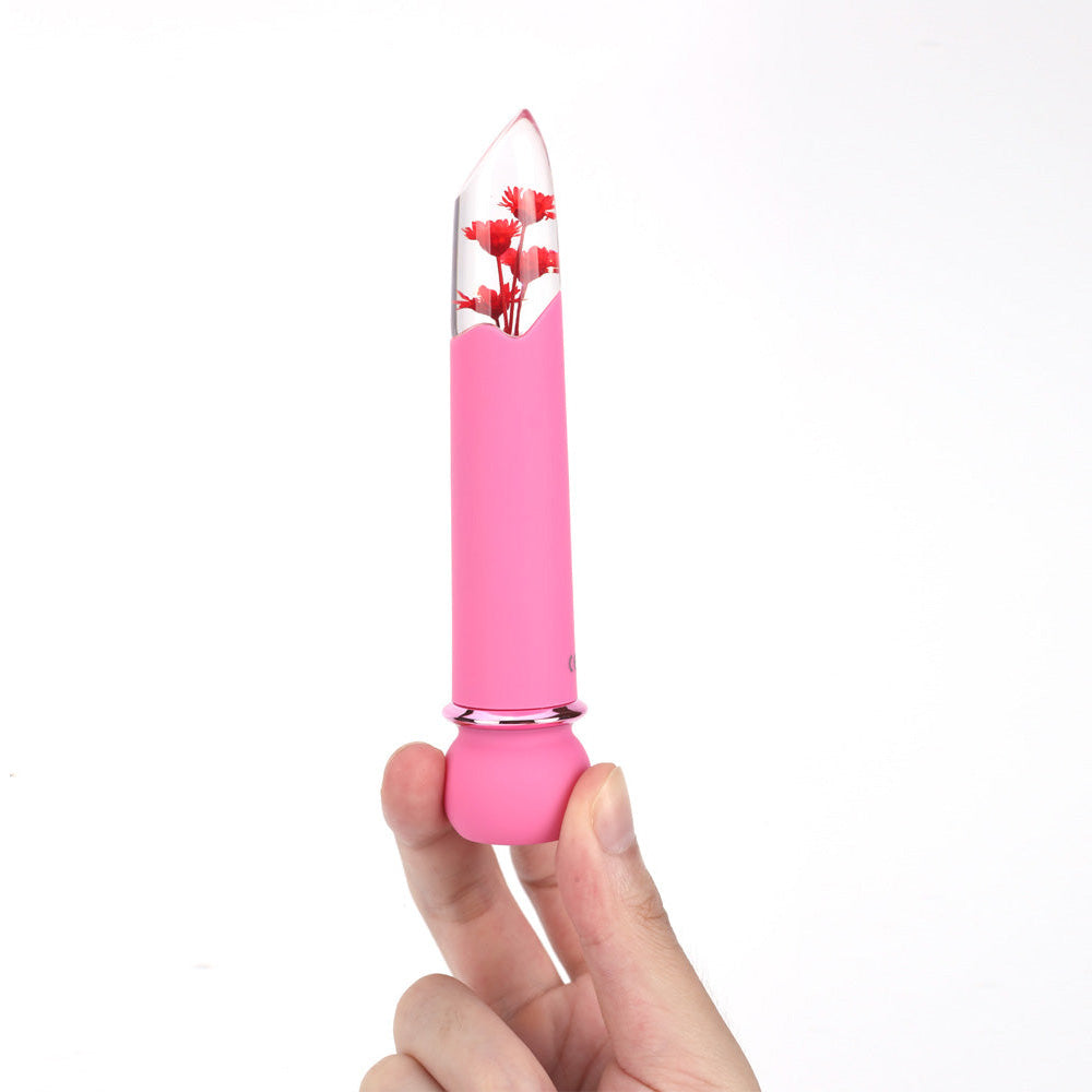 Maia FLORA - Pink - Pink 12.7 cm USB Rechargeable Powerful Bullet - MA26-01-PINK