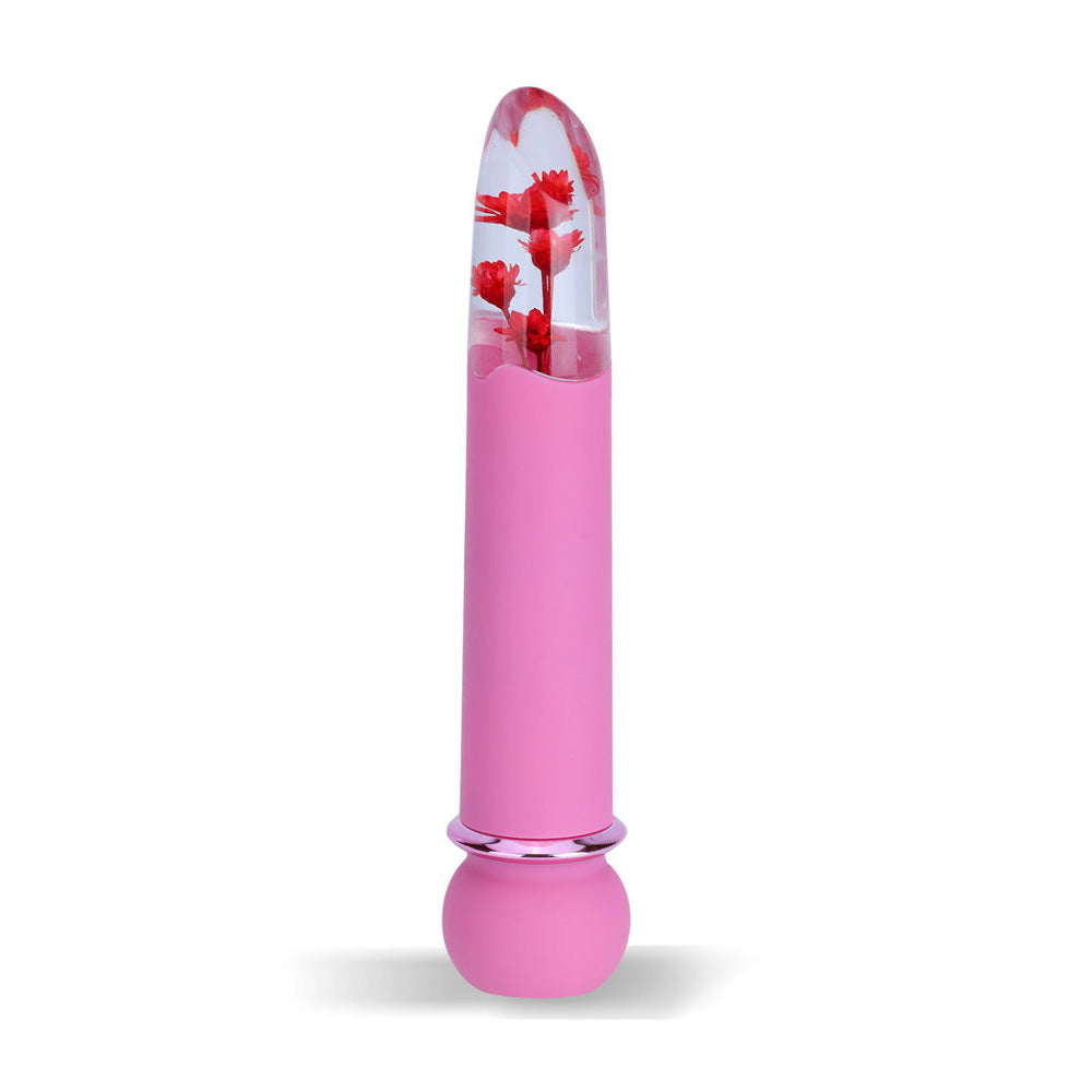 Maia FLORA - Pink - Pink 12.7 cm USB Rechargeable Powerful Bullet - MA26-01-PINK