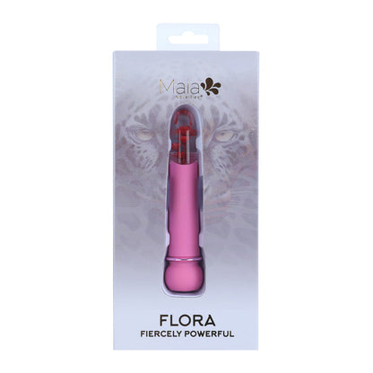 Maia FLORA - Pink - Pink 12.7 cm USB Rechargeable Powerful Bullet - MA26-01-PINK