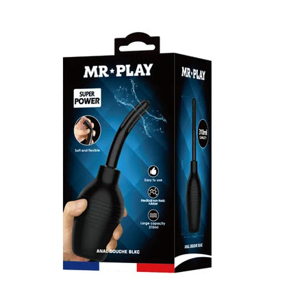 MR PLAY Anal Douche - Black Unisex Douche - 310 ml Capacity