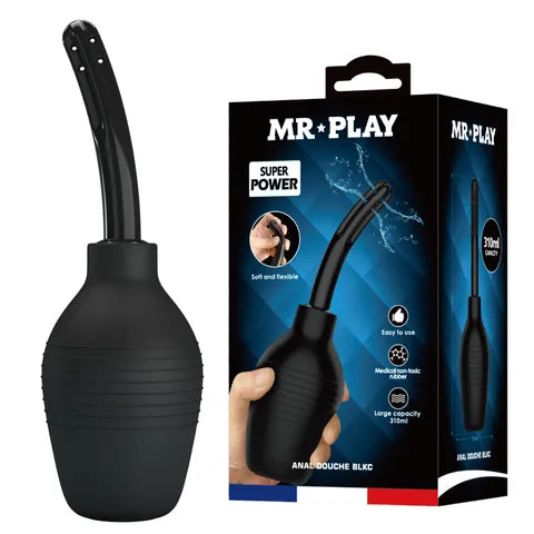 MR PLAY Anal Douche - Black Unisex Douche - 310 ml Capacity