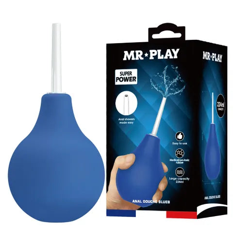 MR PLAY Anal Douche - Blue Unisex Douche - 224 ml Capacity