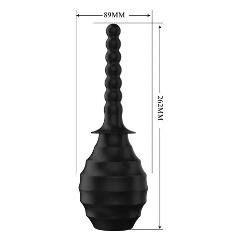 MR PLAY Anal Douche M7 - Black Unisex Douche - 330 ml Capacity