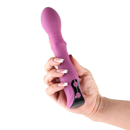Lust-n-Dreams - Cadence - Blush - Purple 18.2 cm USB Rechargeable Thrusting & Sliding Vibrator-NSN-0245-54