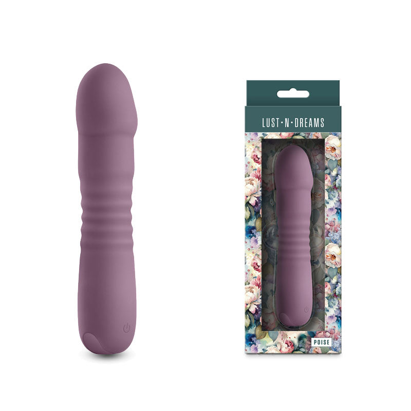 Lust-n-Dreams - Poise - Mauve - Purple 17.3 cm USB Rechargeable Thrusting Vibrator-NSN-0245-75