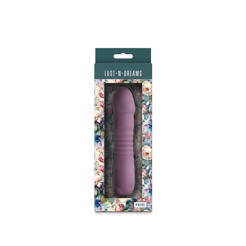 Lust-n-Dreams - Poise - Mauve - Purple 17.3 cm USB Rechargeable Thrusting Vibrator-NSN-0245-75