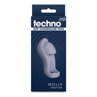 Techno - Molly - Grey USB Rechargeable Finger Stimulator with App Control-NSN-0287-79