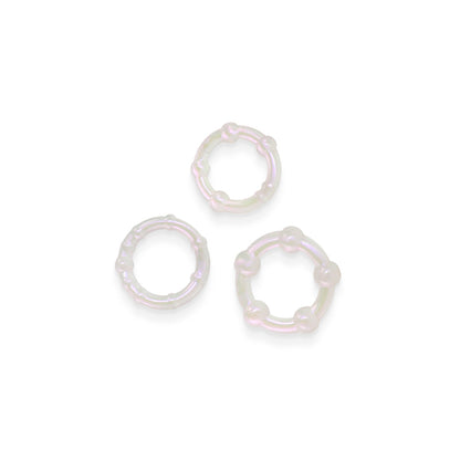 Fantasia - Intensity Rings - Pearl - Pearlescent Beaded Cock Rings - Set of 3 Sizes-NSN-0384-21