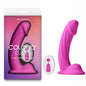Colours Curve - Vibrating 6 Dildo - Pink - Pink 16.4 cm USB Rechargeable Vibrating Dildo with Wireless Remote-NSN-0402-54