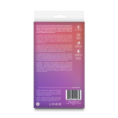 Colours Curve - Vibrating 6 Dildo - Pink - Pink 16.4 cm USB Rechargeable Vibrating Dildo with Wireless Remote-NSN-0402-54