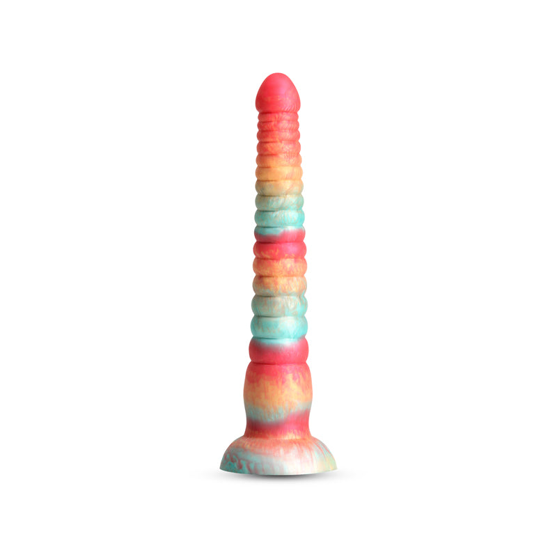 Colours Stacked - 9 Dildo - Red/Gold - Red/Gold 23 cm Fantasy Dildo-NSN-0412-11