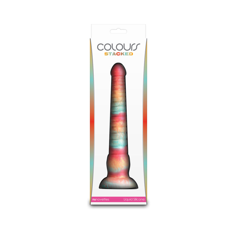 Colours Stacked - 9 Dildo - Red/Gold - Red/Gold 23 cm Fantasy Dildo-NSN-0412-11