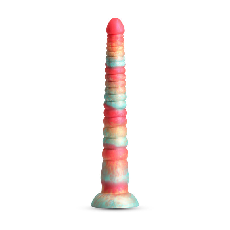 Colours Stacked - 12 Dildo - Red/Gold - Red/Gold 30.6 cm Fantasy Dildo-NSN-0412-21