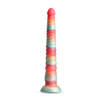 Colours Stacked - 12 Dildo - Red/Gold - Red/Gold 30.6 cm Fantasy Dildo-NSN-0412-21