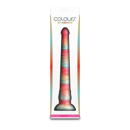 Colours Stacked - 12 Dildo - Red/Gold - Red/Gold 30.6 cm Fantasy Dildo-NSN-0412-21