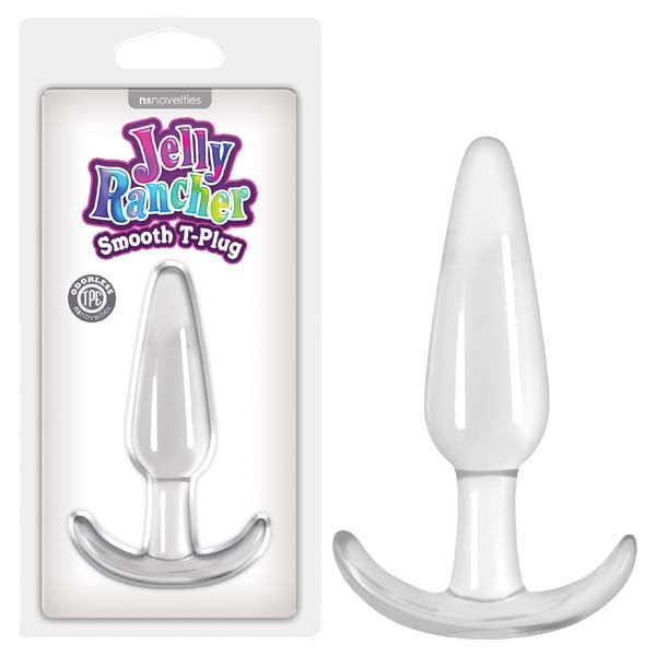 Jelly Rancher Smooth T-Plug - Clear 11 cm (4.3) Butt Plug-NSN-0451-11