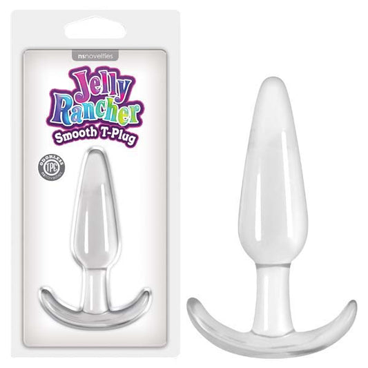 Jelly Rancher Smooth T-Plug - Clear 11 cm (4.3) Butt Plug-NSN-0451-11
