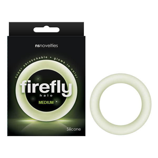 Firefly Halo - Glow In Dark Clear Medium 55 mm Cock Ring-NSN-0473-31