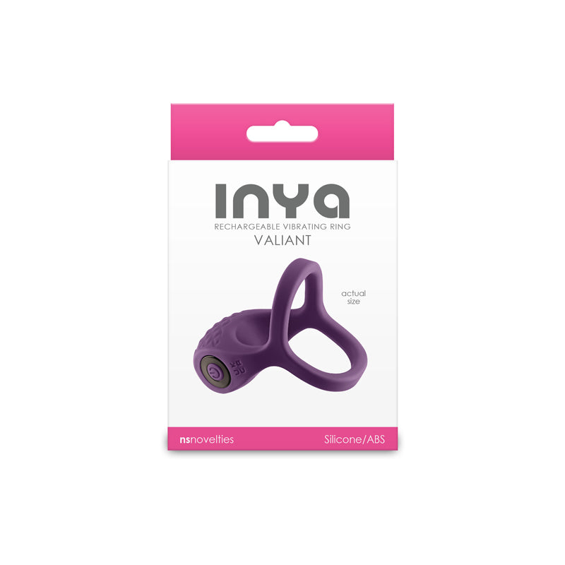 INYA Valiant - Berry - Purple USB Rechargeable Vibrating Cock Ring-NSN-0561-16