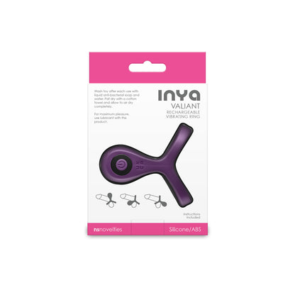 INYA Valiant - Berry - Purple USB Rechargeable Vibrating Cock Ring-NSN-0561-16