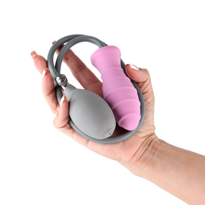 INYA InflataPlay - Pink - Pink 10.5 cm Inflatable Butt Plug-NSN-0561-24