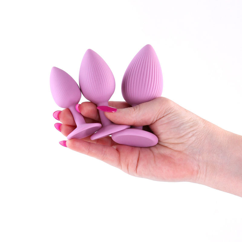INYA Triple Ace Kit - Blush - Pink Butt Plugs - Set of 3 Sizes-NSN-0562-04