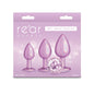 Rear Assets Trainer Kit - Iridescent Pink - Iridescent Pink Metallic Butt Plugs - Set of 3 Sizes-NSN-0960-05