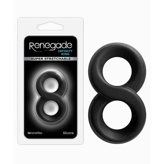 Renegade Infinity Ring - Black Cock & Ball Rings-NSN-1113-23