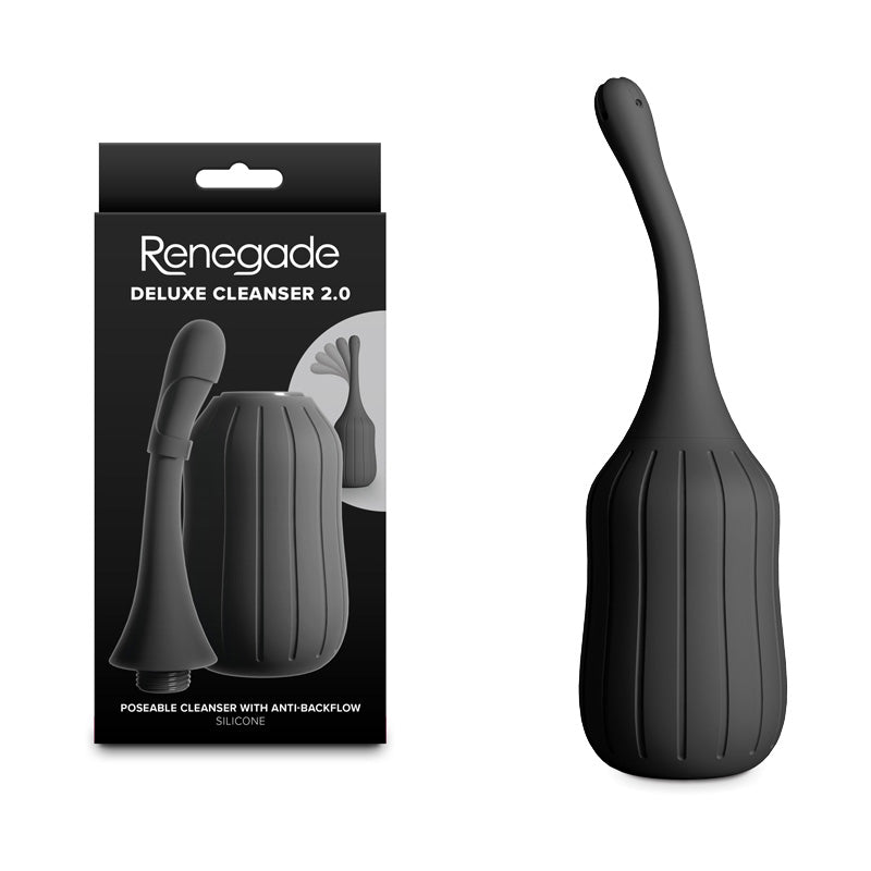 Renegade Deluxe Cleanser 2.0 - Black - Black Unisex Douche - NSN-1130-43