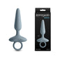 Renegade Maverick - Grey - Grey 15 cm USB Rechargeable Vibrating Butt Plug-NSN-1132-49