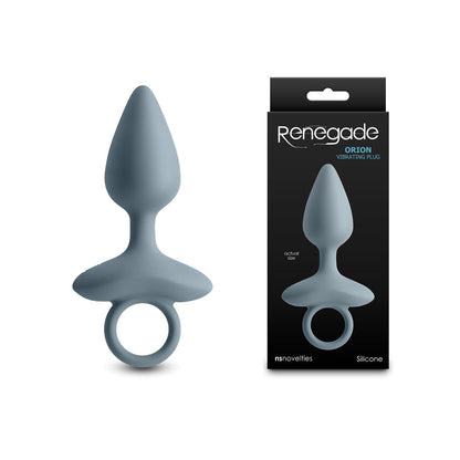 Renegade Orion - Grey - Grey 13 cm USB Rechargeable Vibrating Butt Plug-NSN-1132-59