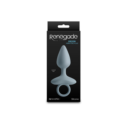 Renegade Orion - Grey - Grey 13 cm USB Rechargeable Vibrating Butt Plug-NSN-1132-59